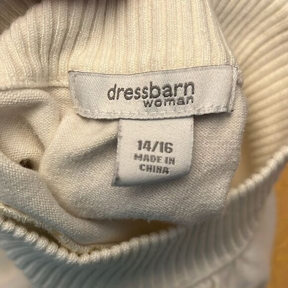 Dress Barn white sleeveless mock Turtleneck top Size 14/16 - Picture 6 of 8